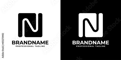 Modern Letter N Logo, suitable for any business with N initial.