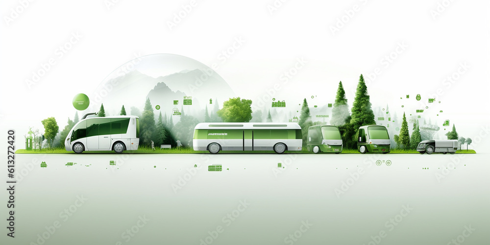 Fahrzeug Energie und Umwelt Poster, ai generativ - obrazy, fototapety, plakaty 