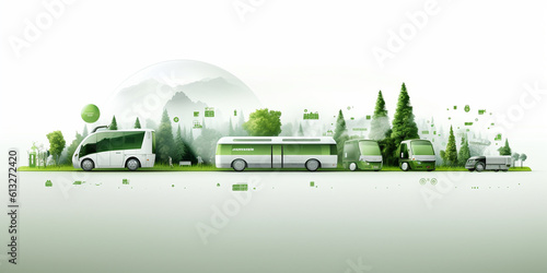 Fahrzeug Energie und Umwelt Poster, ai generativ
