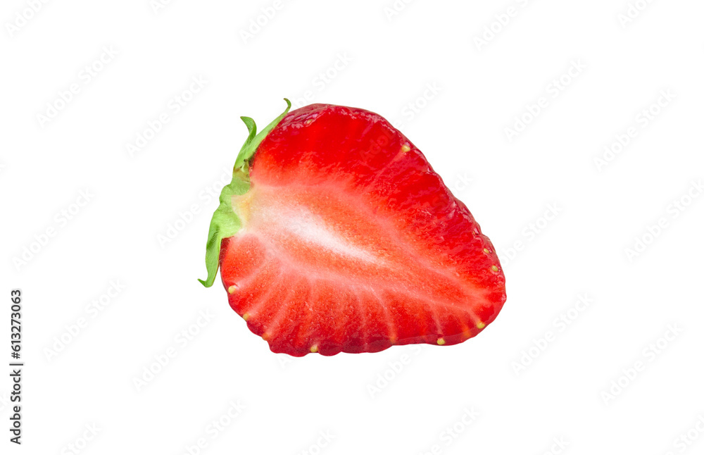 strawberry, half strawberry isolated from background strawberry, half strawberry isolated from background