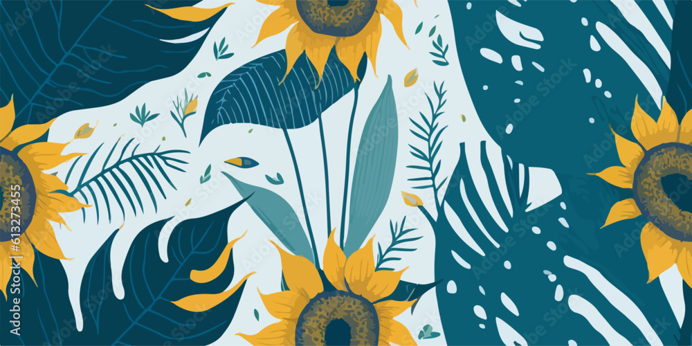 Spring Awakening: Captivating Floral and Sunflower Vector Art