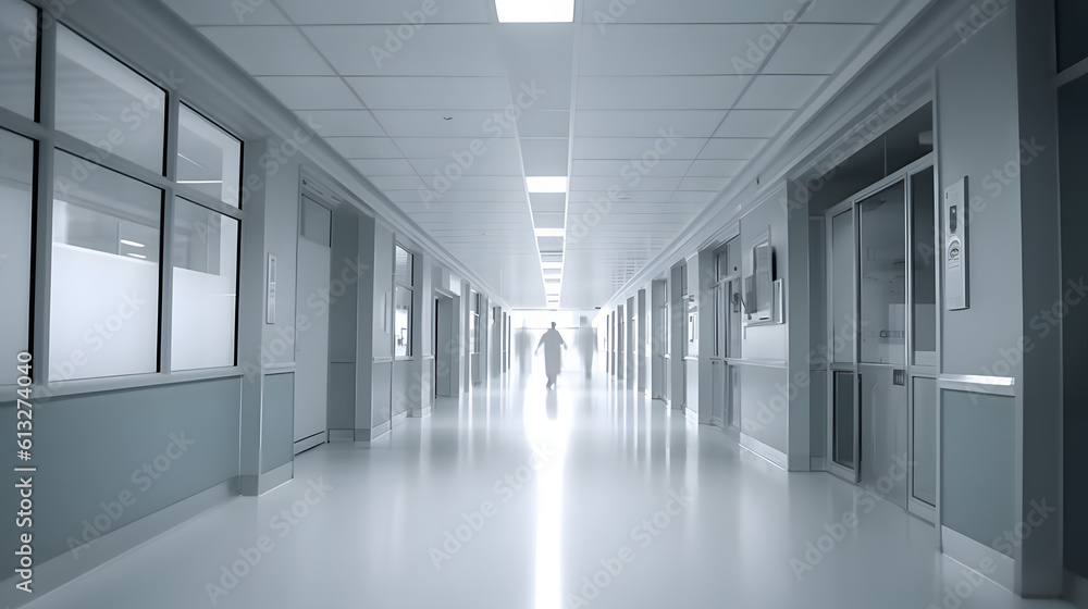 Blured motion in ER of hospital. Blured motion in ER of hospital.