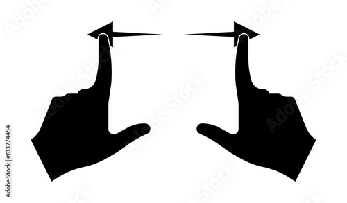 Outline finger swipe icon illustration vector symbol