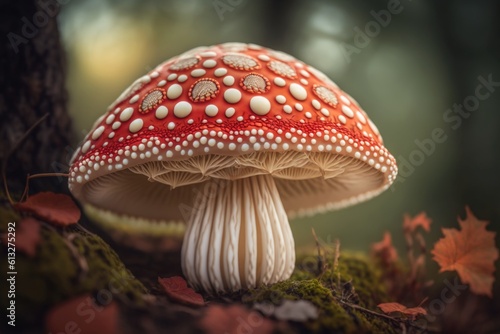 Amanita muscaria - Fly Agaric Mushroom in the forest
