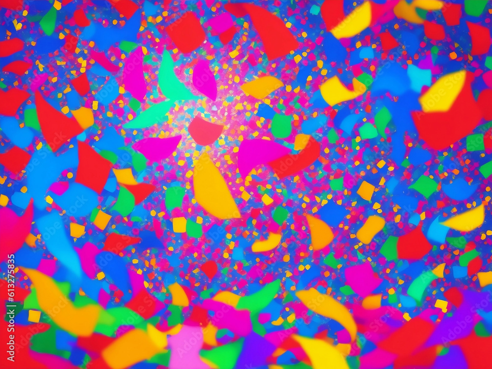 Colorful Confetti for celebration design, Generative AI Illustration.