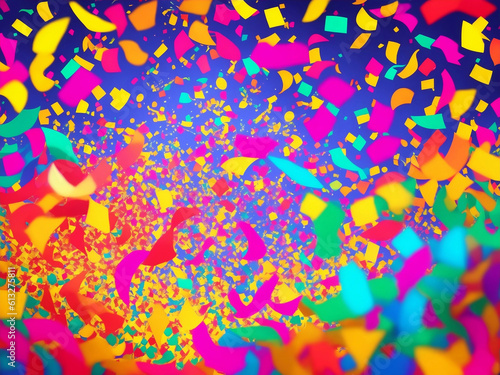 Colorful Confetti for celebration design, Generative AI Illustration.