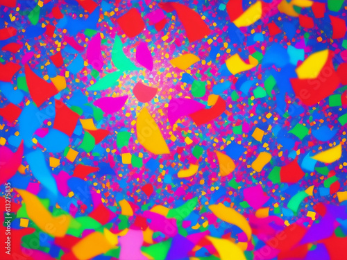 Colorful Confetti for celebration design  Generative AI Illustration.