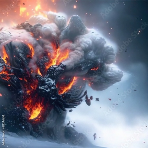 explosion in space
