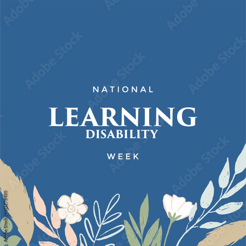 Learning Disability week Holiday concept. Template for background, banner, card, poster, t-shirt with text inscription