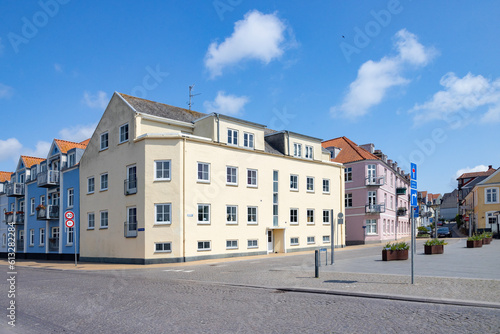 Walking in Sønderborg's streets, Sønderborg (German: Sonderburg, Southern Jutland: Synneborre) is a Danish city located on both sides of Als Sund,Denmark