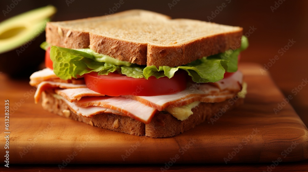 Savory Delight: Turkey and Avocado Sandwich Bliss Savory Delight: Turkey and Avocado Sandwich Bliss