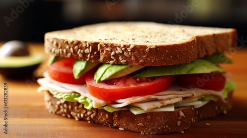Turkey and Avocado Sandwich: Fresh and Flavorful Combination