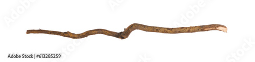 wooden curve stick isolated on white background