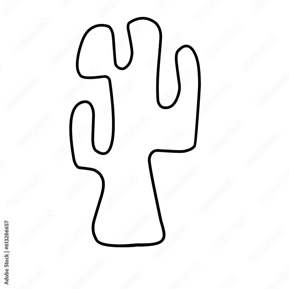 Boho Cactus Outline Illustration Boho Cactus Outline Illustration
