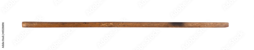 wooden staff on white isolated background wooden staff on white isolated background