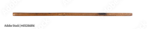 wooden staff on white isolated background 