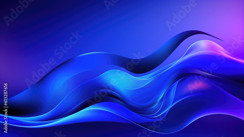 a modern abstract wallpaper artwork of blue digital waves, ai generated image