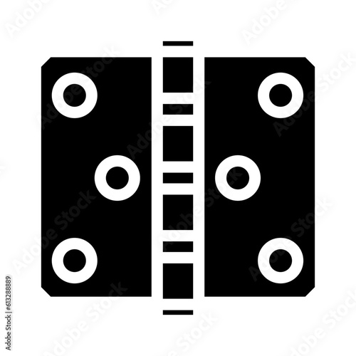 hinge hardware furniture fitting glyph icon vector. hinge hardware furniture fitting sign. isolated symbol illustration