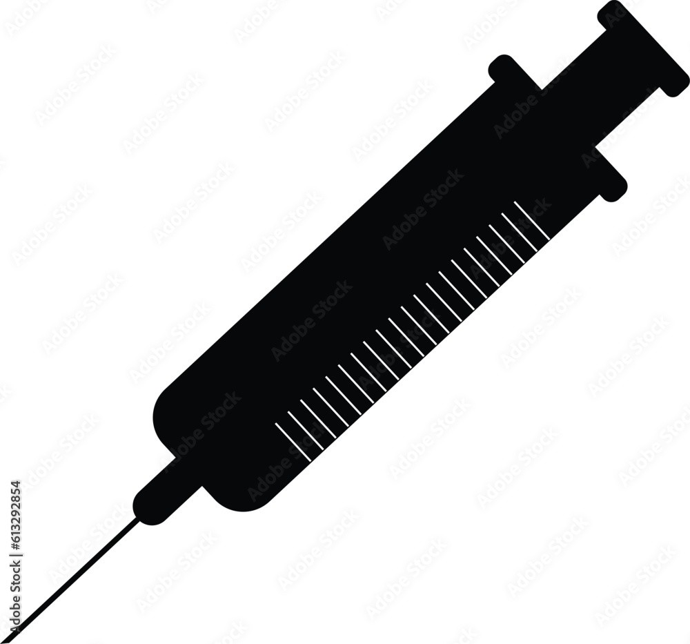 Syringe isolated on black Syringe isolated on black