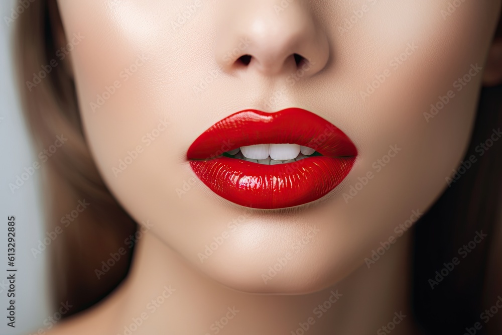 Woman Lips Closeup, Red Lipstick Makeup, Beautiful Mouth Make-Up, Model Girl Lip, Lips Macro Woman Lips Closeup, Red Lipstick Makeup, Beautiful Mouth Make-Up, Model Girl Lip, Lips Macro