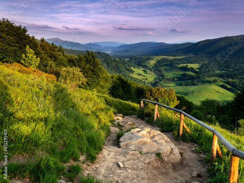 Fototapeta Naklejka Na Ścianę i Meble -  Bieszczady szlak na Połoninę Wetlińsą