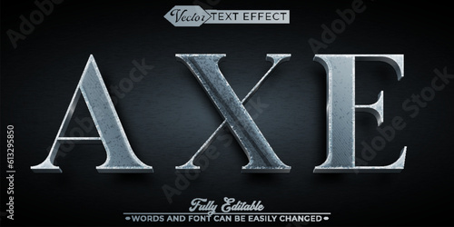 Worn Axe Editable Text Effect Template