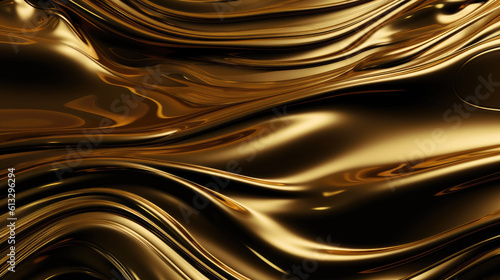 Golden abstract wavy background.