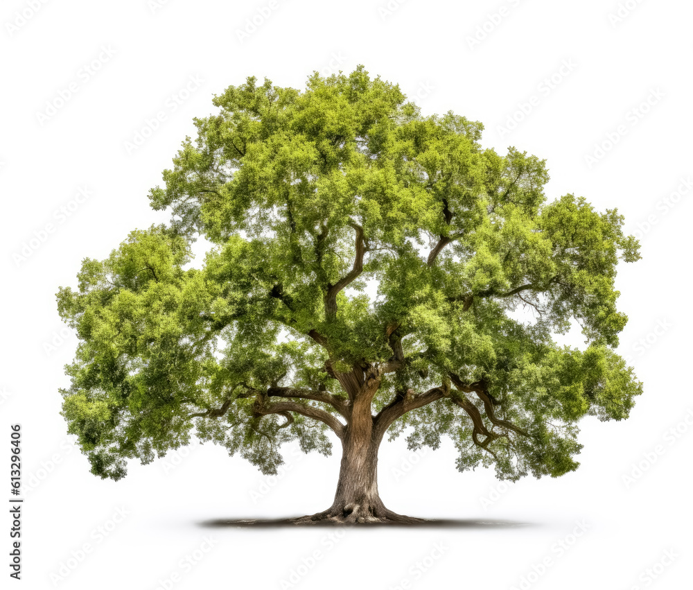 Oak tree isolated on white background. Generative Ai.
Oak tree isolated on white background. Generative Ai.