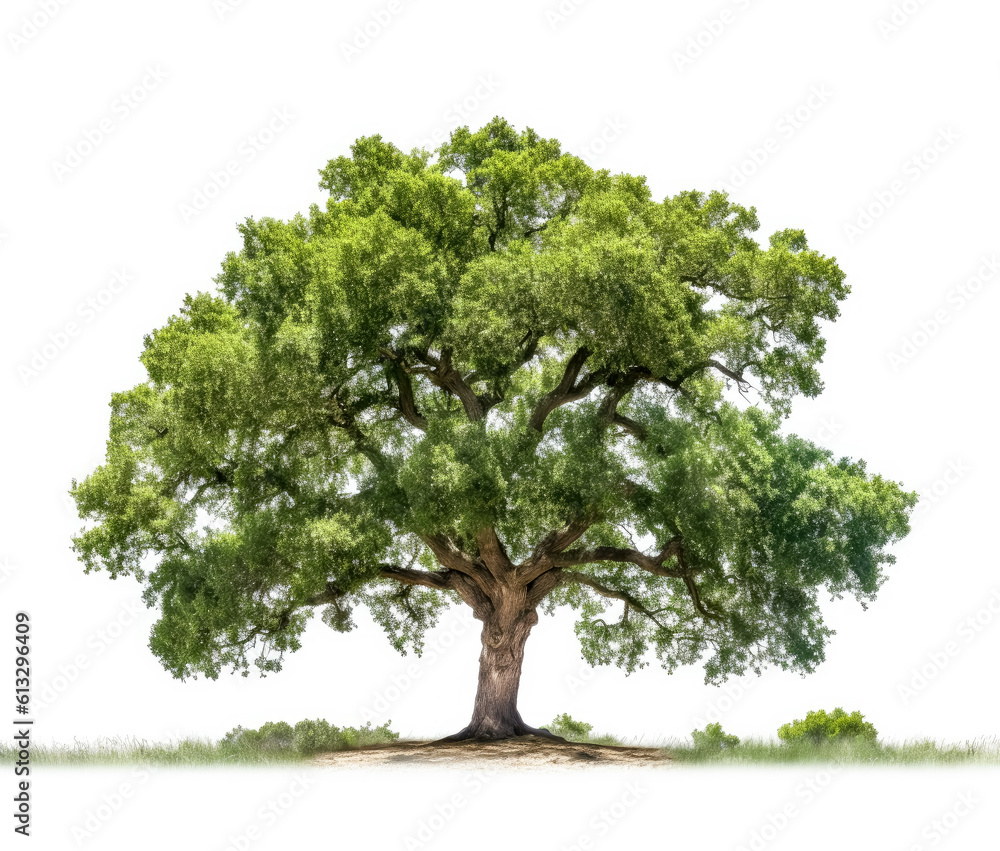 Oak tree isolated on white background. Generative Ai.
Oak tree isolated on white background. Generative Ai.
