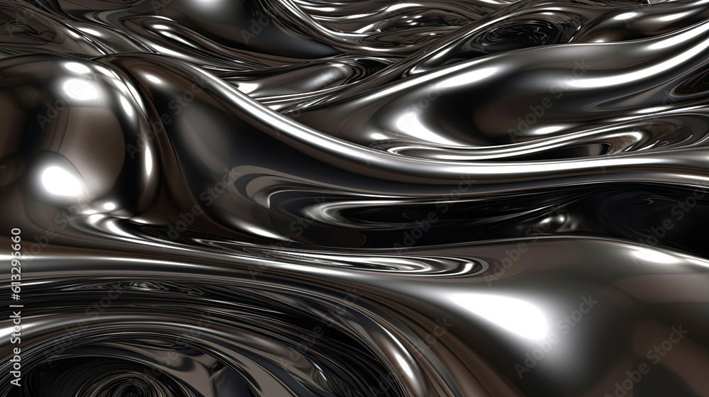 Metallic abstract wavy liquid background. Metallic abstract wavy liquid background.