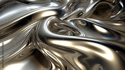 Luxury abstract background with metallic waves.