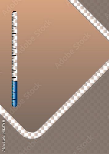 Layout Thermometer blau