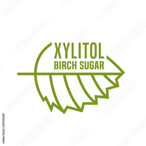 Xylitol linear icon, pictogram. Editable vector illustration