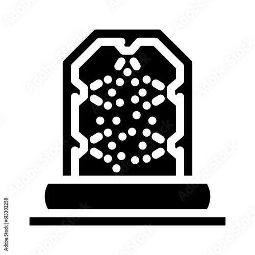 decontamination shower nuclear energy glyph icon vector. decontamination shower nuclear energy sign. isolated symbol illustration