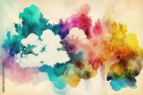 Colorful abstract backdrop. Painting using digital art. Generative AI