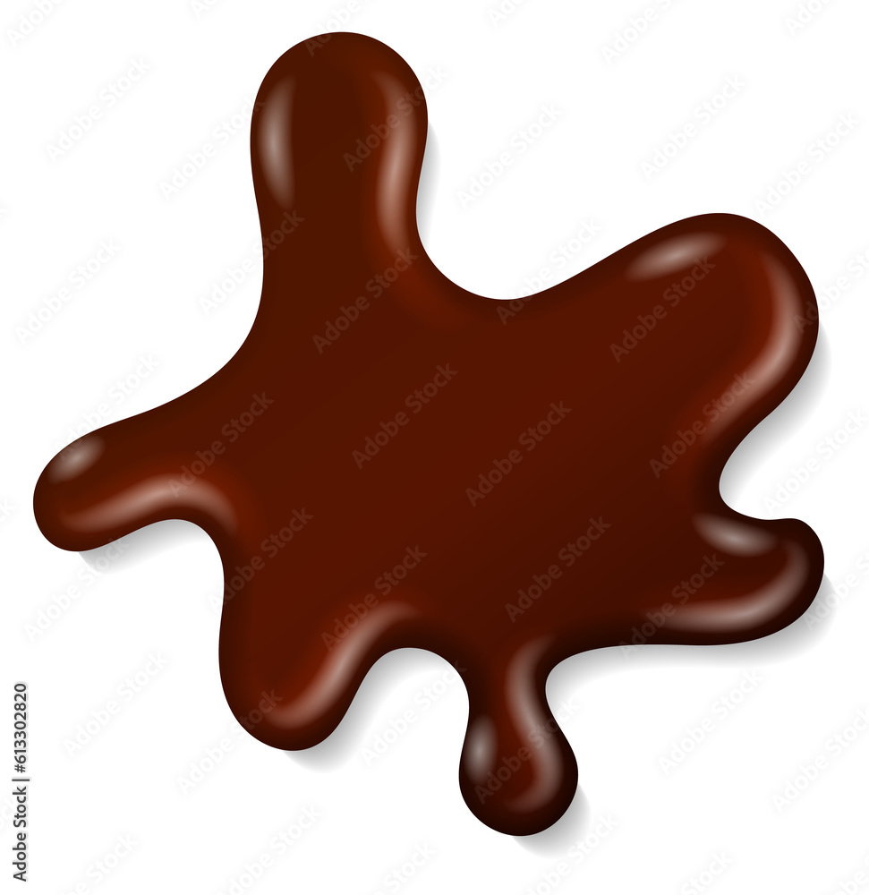 Chocolate drop stain. Sweet brown liquid splash Chocolate drop stain. Sweet brown liquid splash