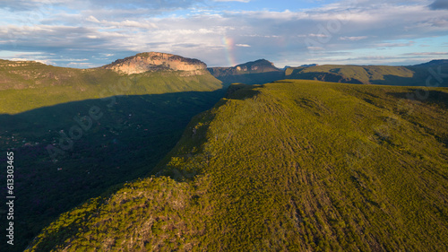 Green plateau at the top of the Hill of the Hawk, Pedra do Gavião in Chapada Diamantina photo