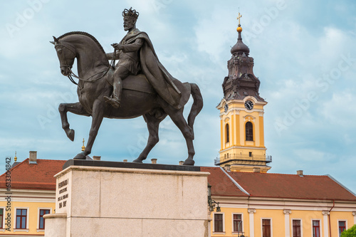 King Ferdinand I statue in Oradea, Romania
