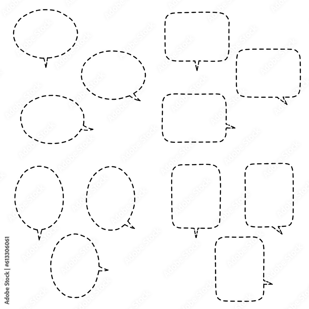 assort of hand drawing whisper balloons. transparent PNG assort of hand drawing whisper balloons. transparent PNG