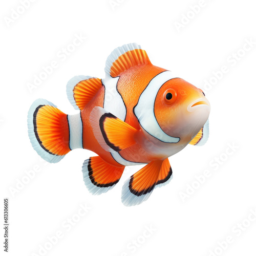 Clownfish isolated. Illustration AI Generative.