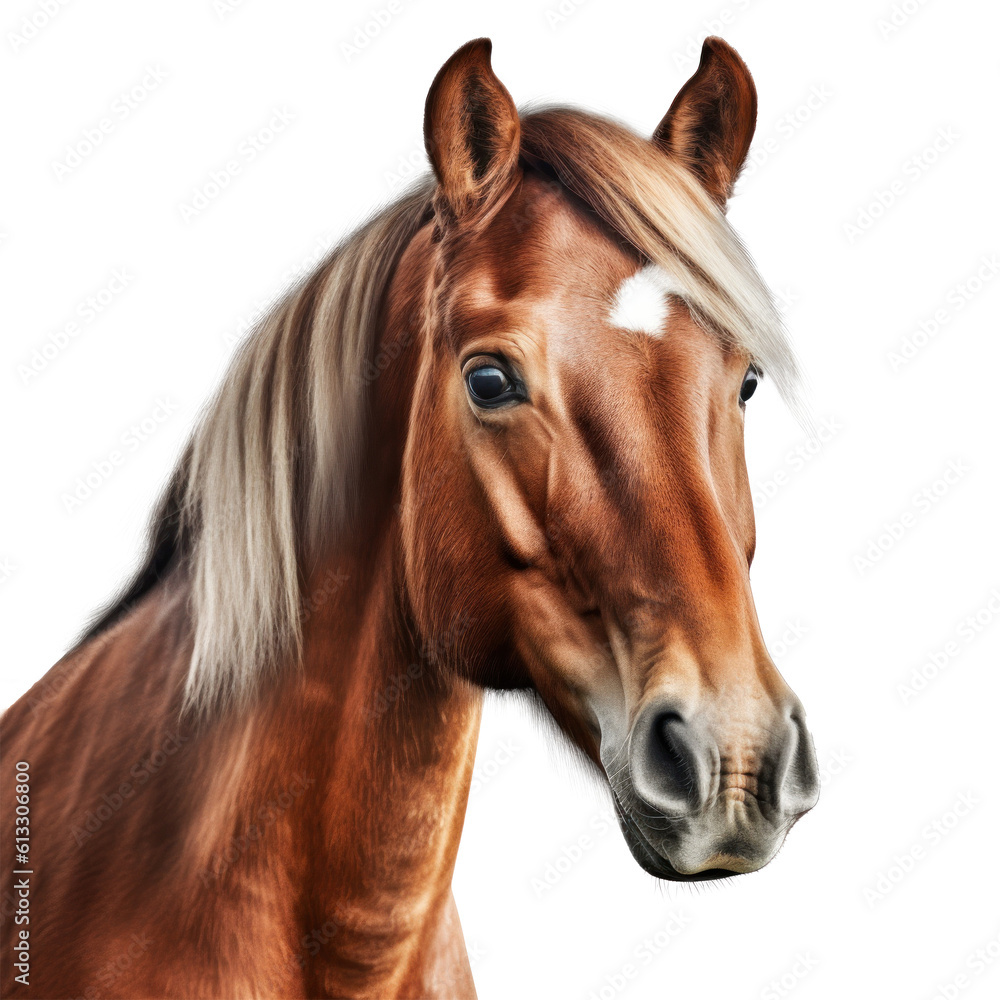 Horse portrait isolated. Illustration AI Generative. Horse portrait isolated. Illustration AI Generative.