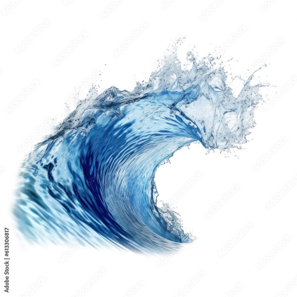 Ocean wave isolated. Illustration AI Generative. Ocean wave isolated. Illustration AI Generative.