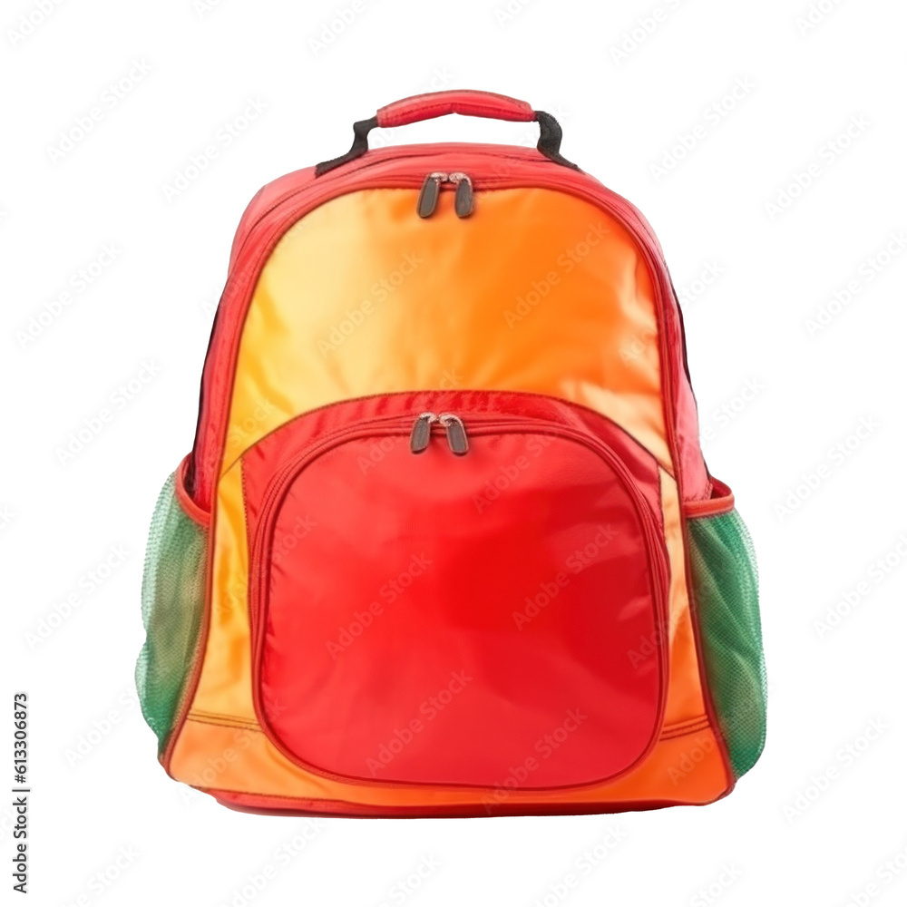 School backpack isolated. Illustration AI Generative. School backpack isolated. Illustration AI Generative.