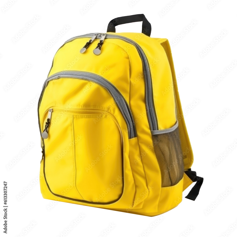 Fototapeta premium School backpack isolated. Illustration AI Generative.