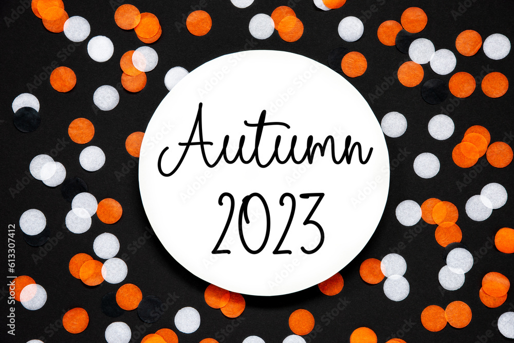 Autumn and Halloween Background With Text Autumn 2023