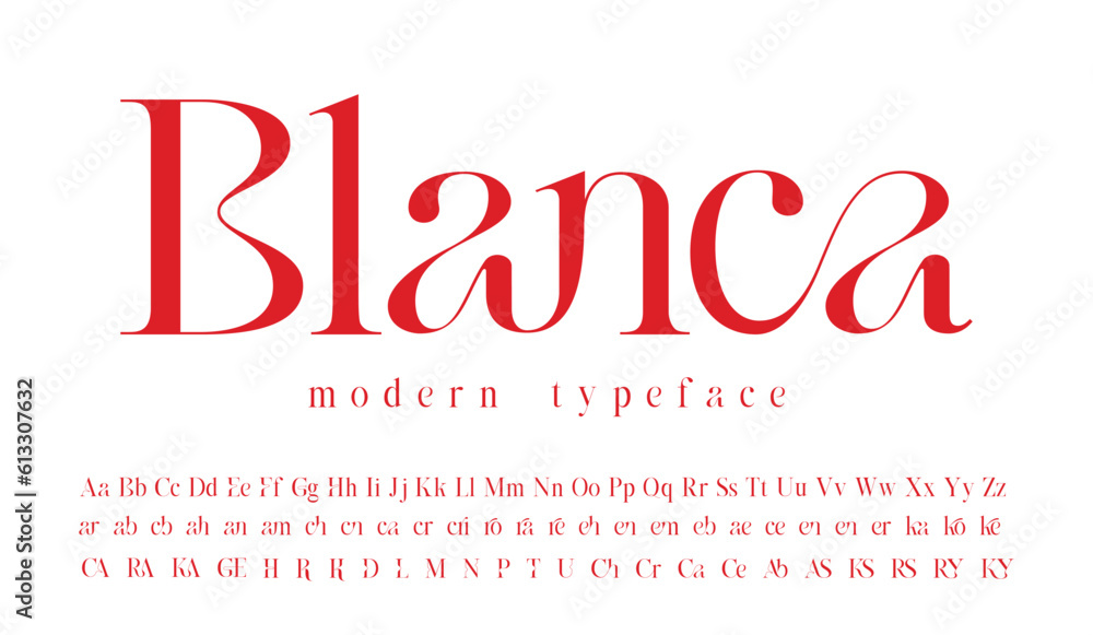 A Modern Serif Font with a big set of ligatures and alternates, this