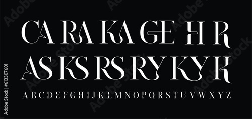 Distorted Alphabet in modern style with a set of ligatures, this alphabet can be used for logos