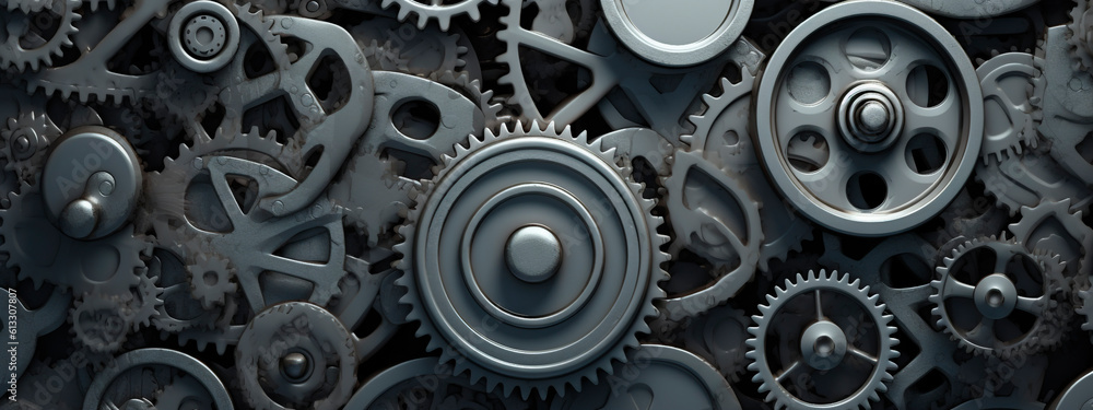 abstract industrial background with gears. Generative Ai. abstract industrial background with gears. Generative Ai.