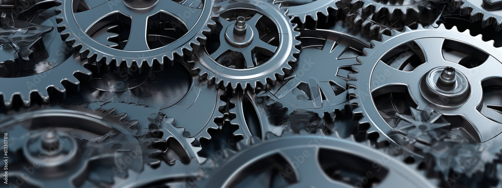 gears. close-up. abstract background. Generative Ai. gears. close-up. abstract background. Generative Ai.