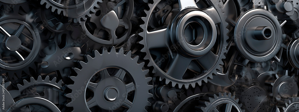 abstract background with gears. Generative Ai. abstract background with gears. Generative Ai.